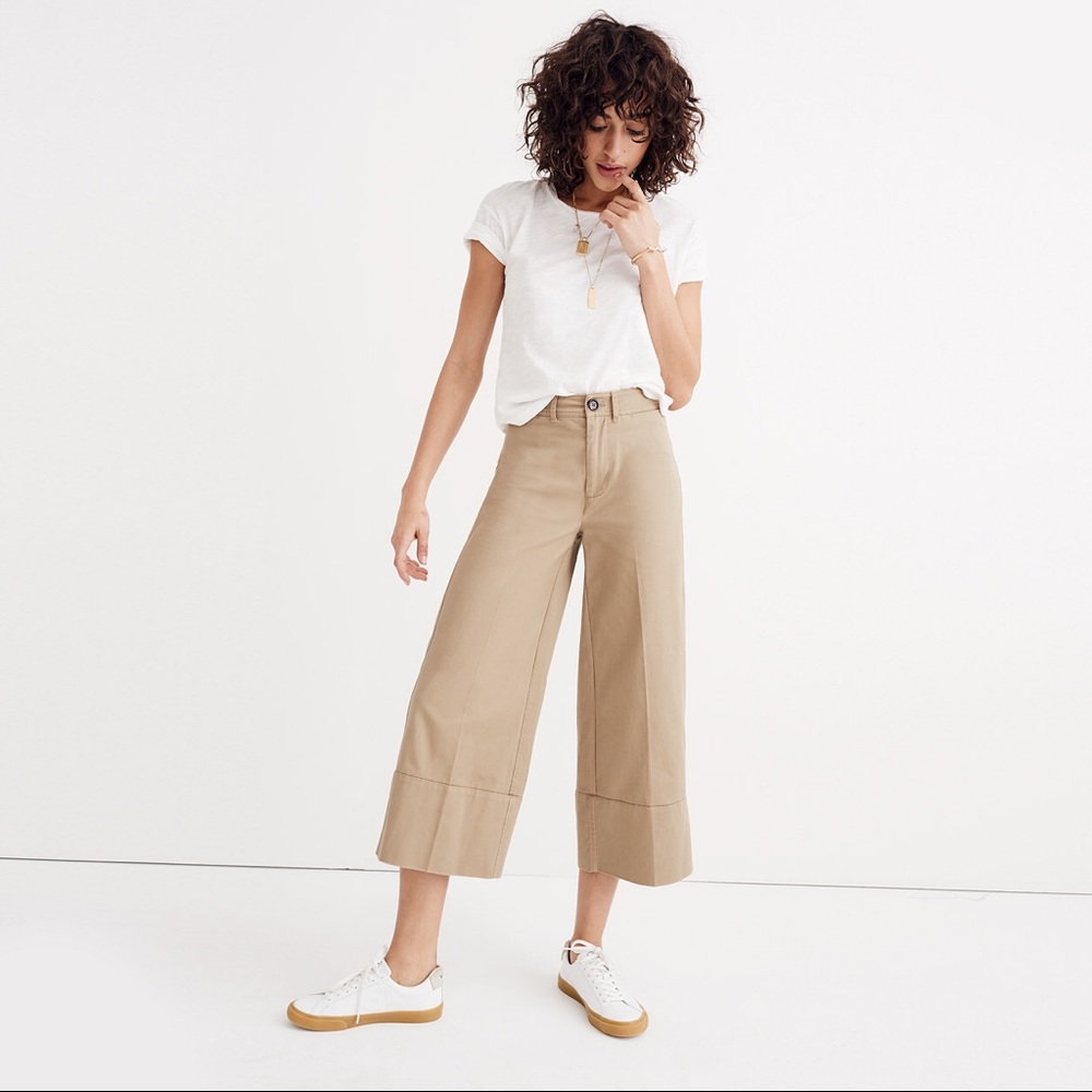 Madewell langford crop pants size 30, in khaki